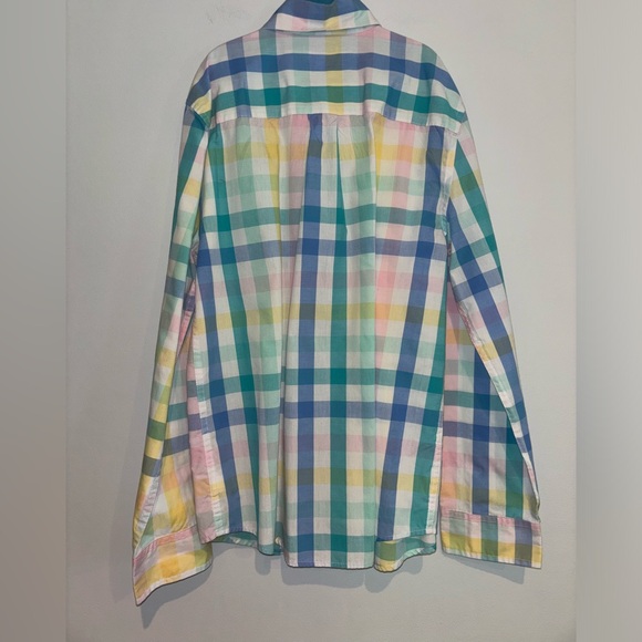Crown & Ivy Kids Pastel Plaid Long Sleeve Boy’s Size Large - Picture 3 of 4